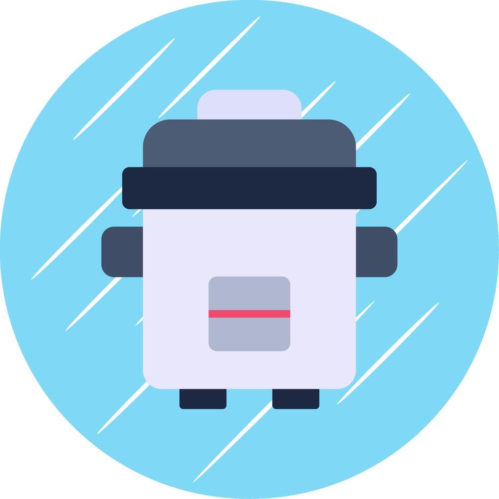 Pressure Cooker Flat Circle Icon Design vector