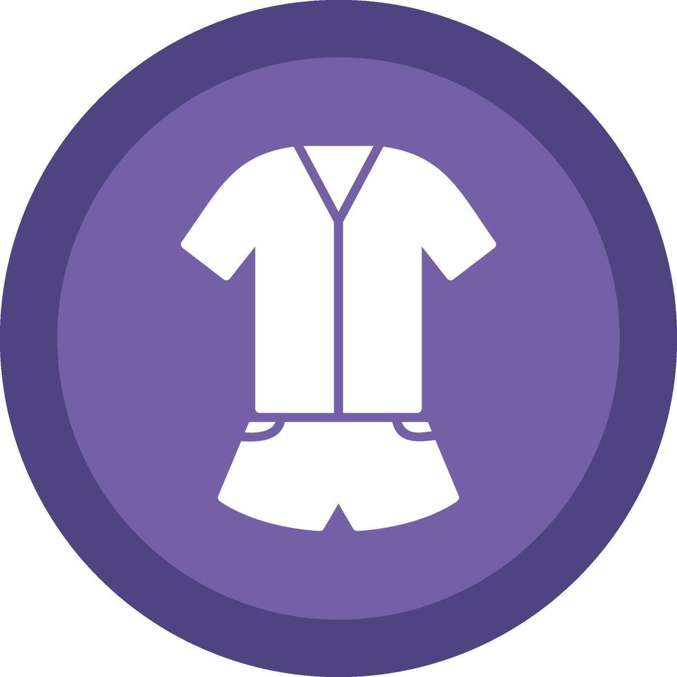 Jumpsuit Line Shadow Circle Icon Design vector