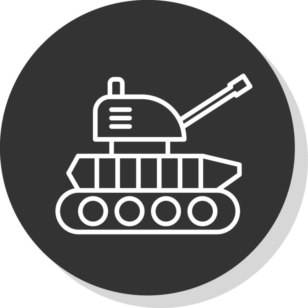 tanque línea sombra circulo icono diseño vector