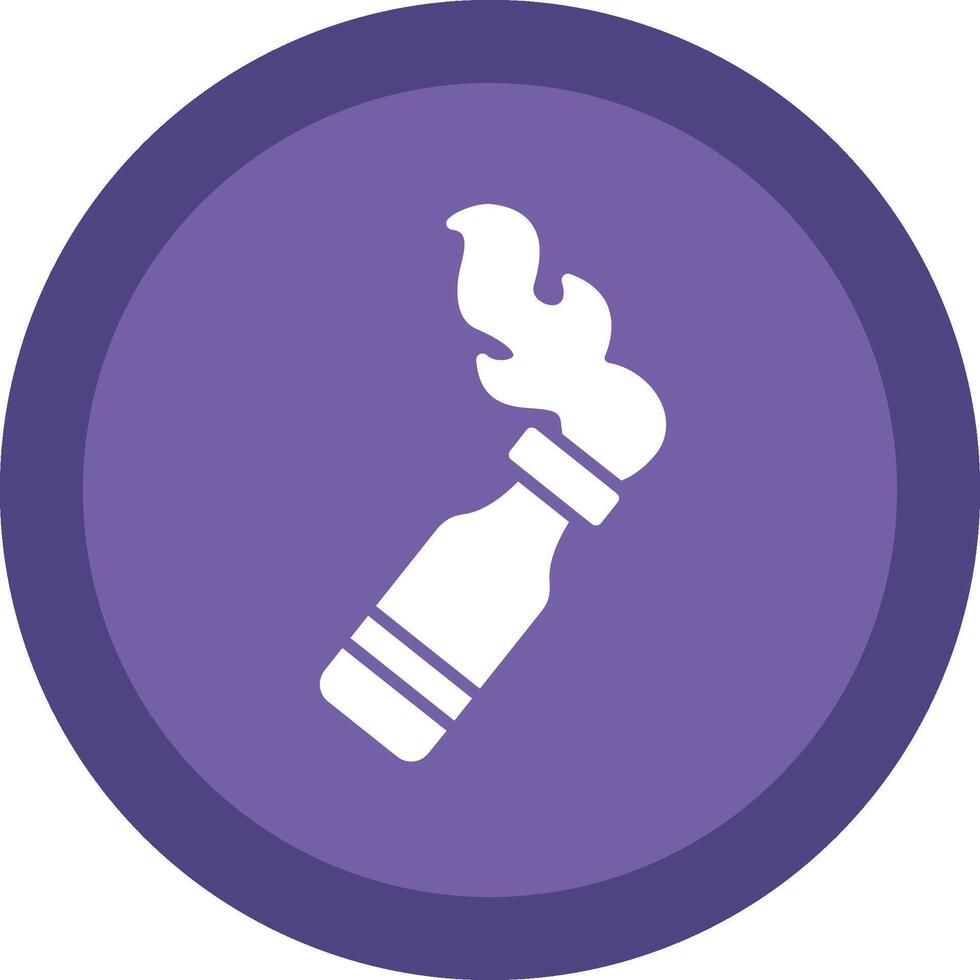 Bottle Line Shadow Circle Icon Design vector