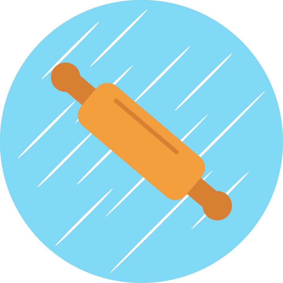 Rolling Pin Flat Circle Icon Design vector