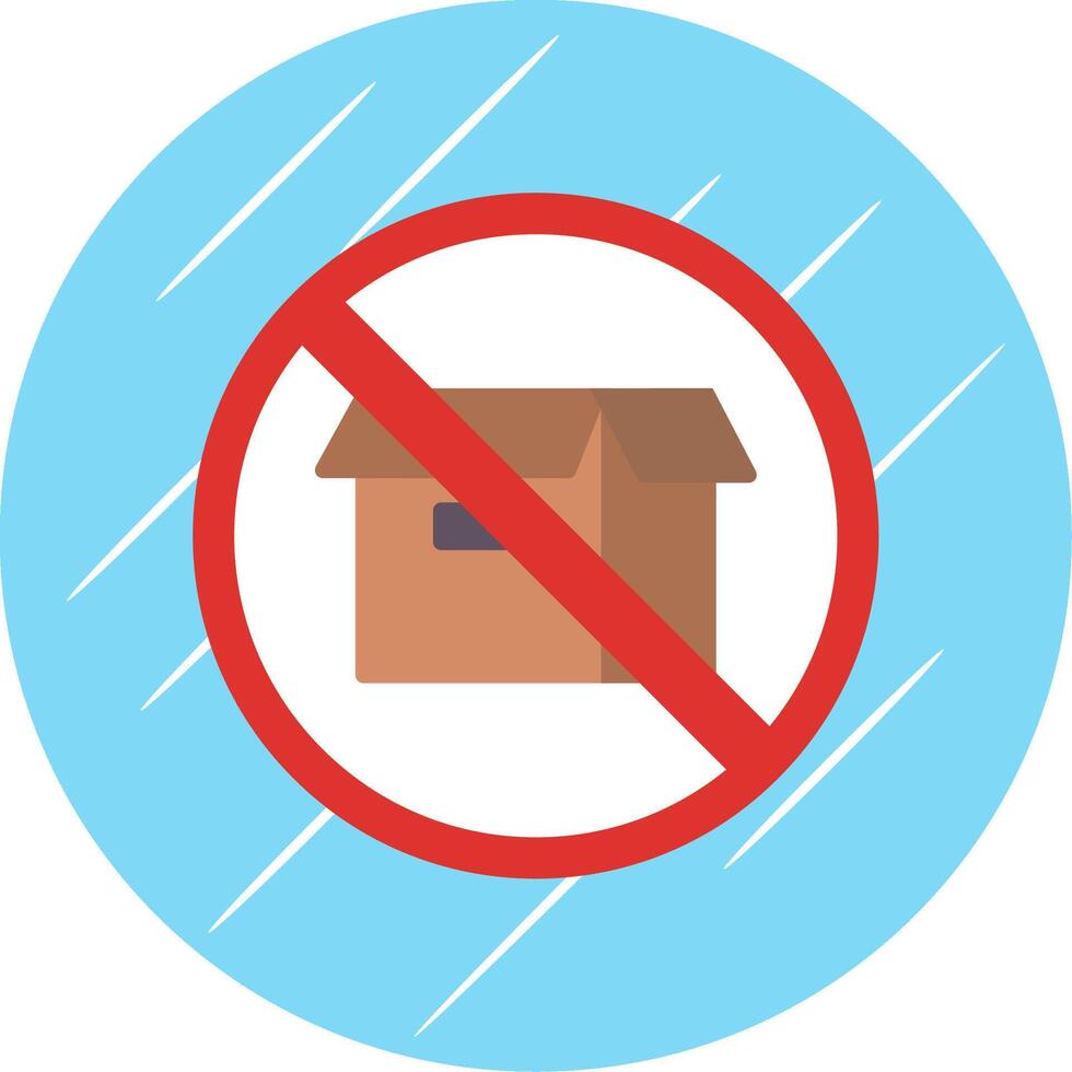 Prohibited Sign Flat Circle Icon Design vector