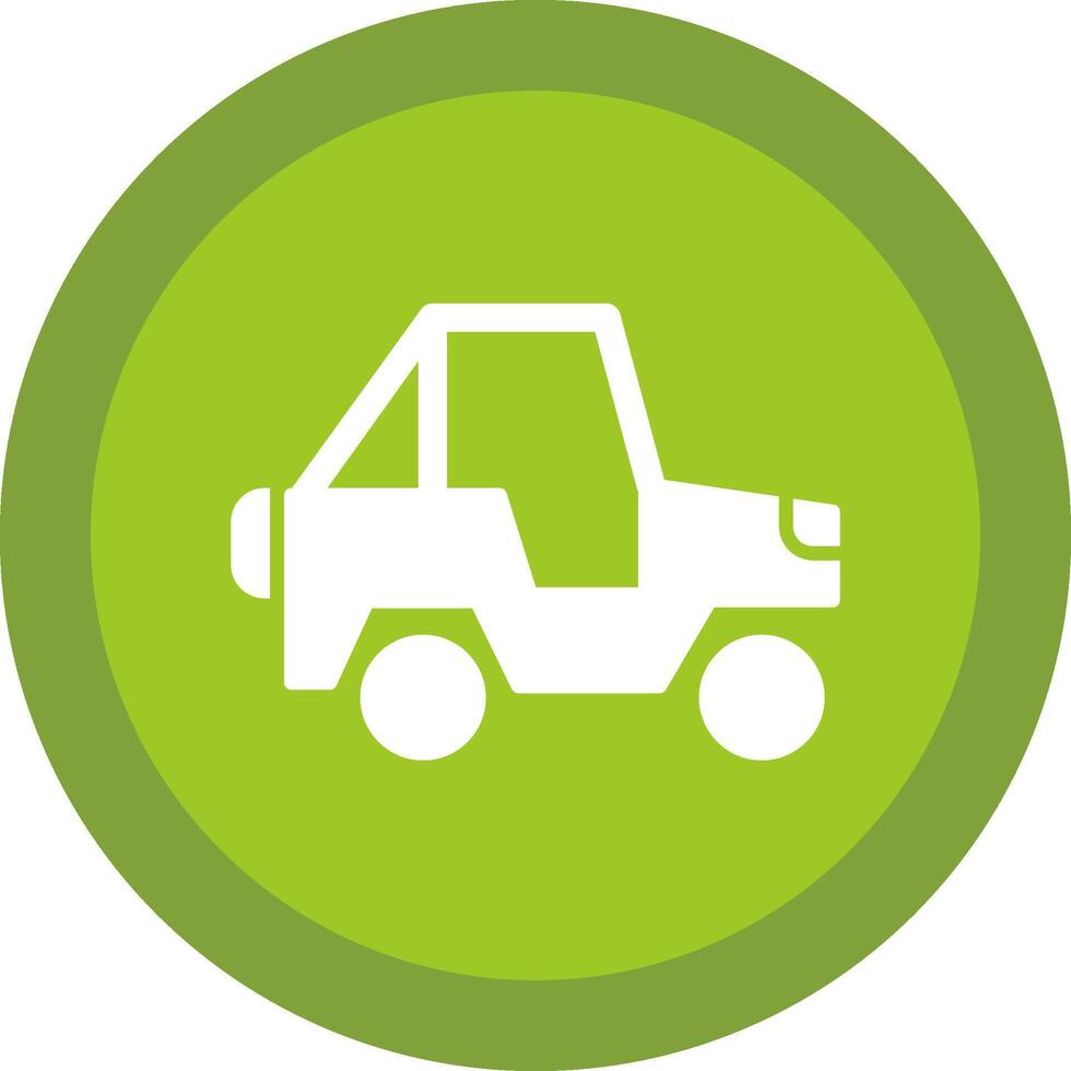 Jeep Line Shadow Circle Icon Design vector