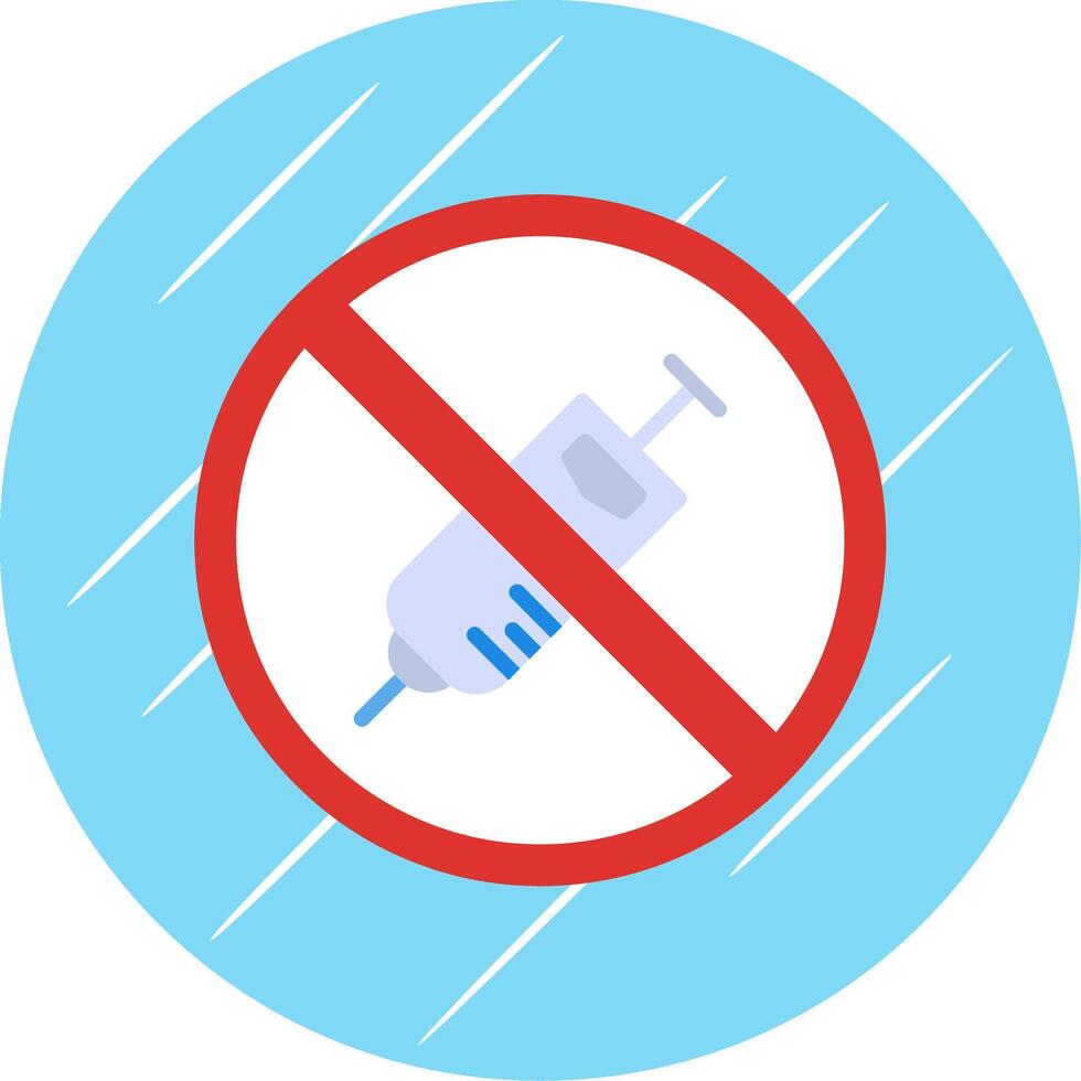 Prohibited Sign Flat Circle Icon Design vector