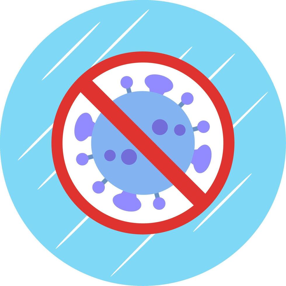 Prohibited Sign Flat Circle Icon Design vector