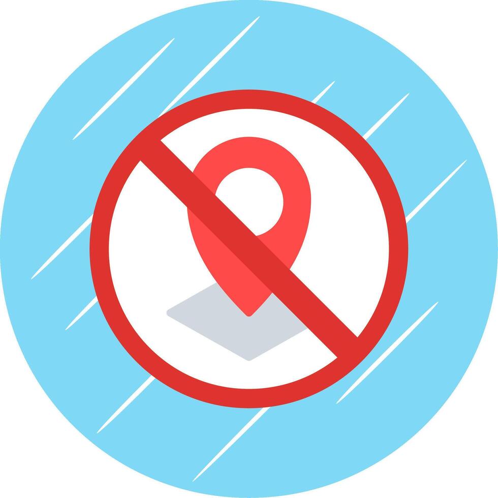 Prohibited Sign Flat Circle Icon Design vector