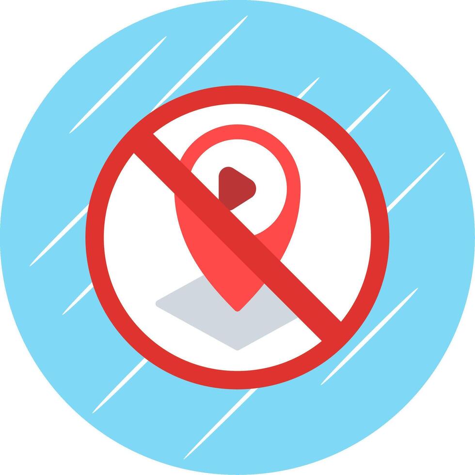 Prohibited Sign Flat Circle Icon Design vector