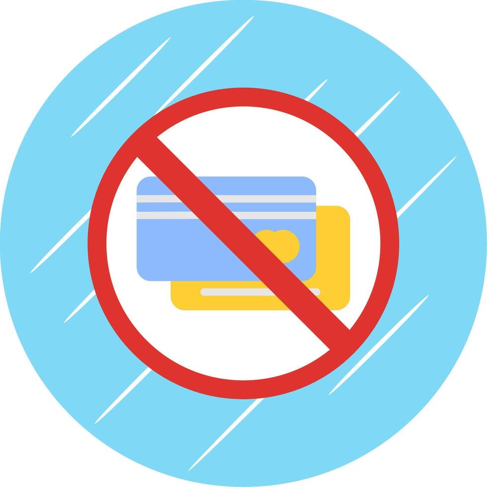 Prohibited Sign Flat Circle Icon Design vector