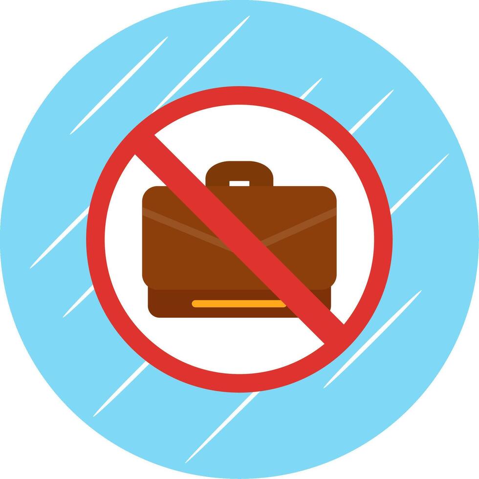 Prohibited Sign Flat Circle Icon Design vector