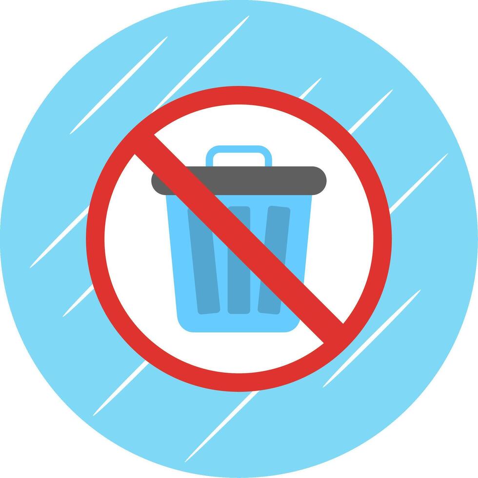 Prohibited Sign Flat Circle Icon Design vector