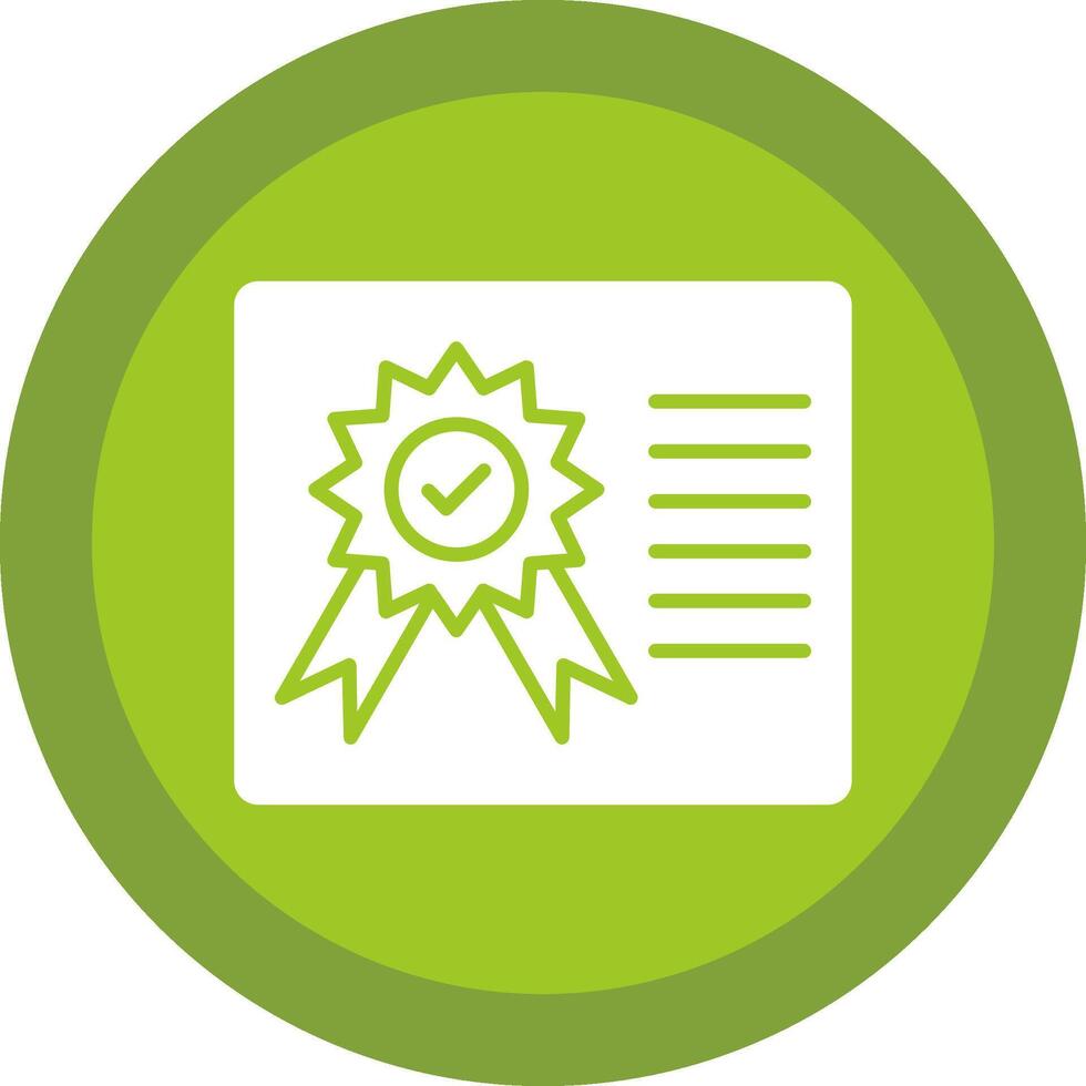 Certificate Line Shadow Circle Icon Design vector