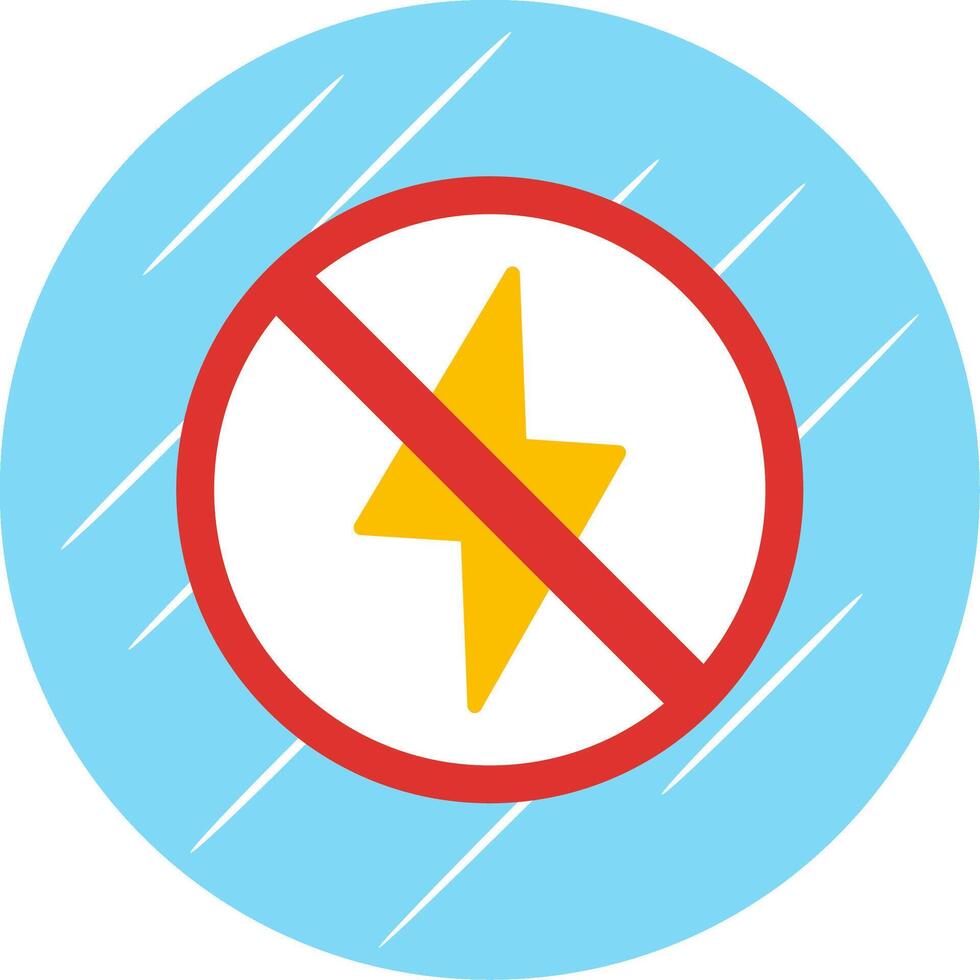 Prohibited Sign Flat Circle Icon Design vector