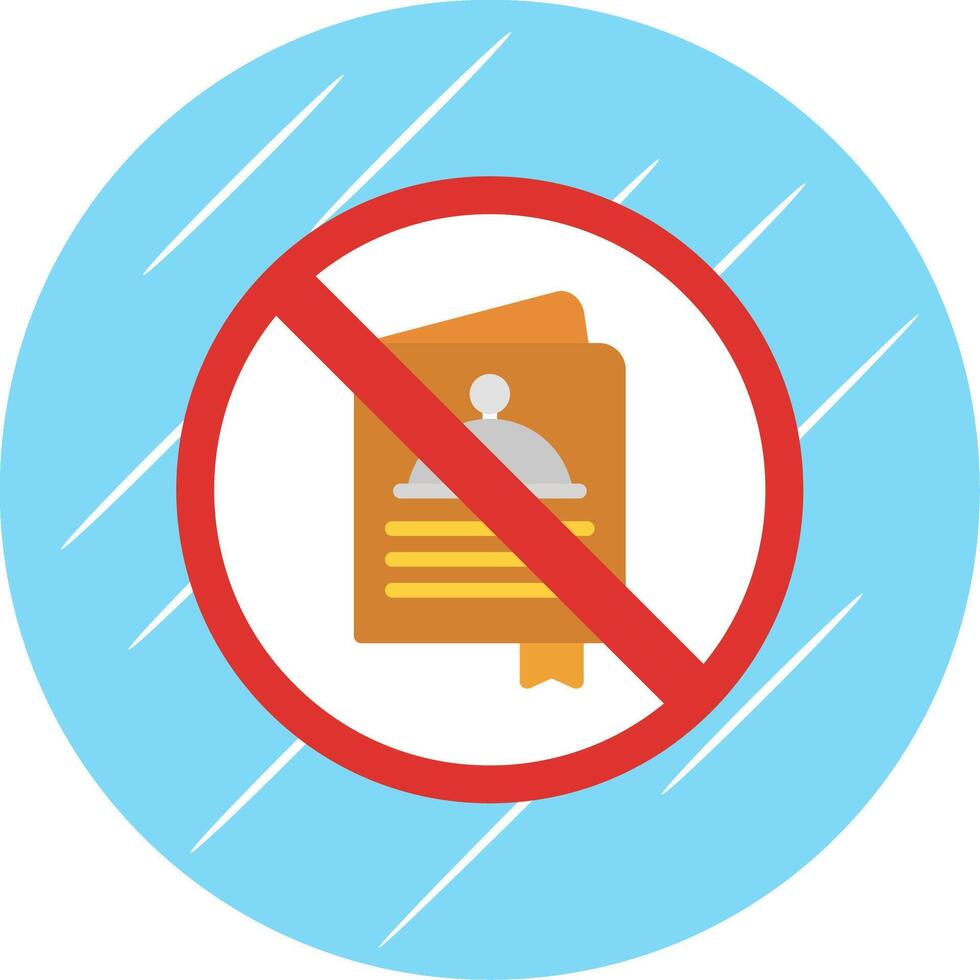 Prohibited Sign Flat Circle Icon Design vector