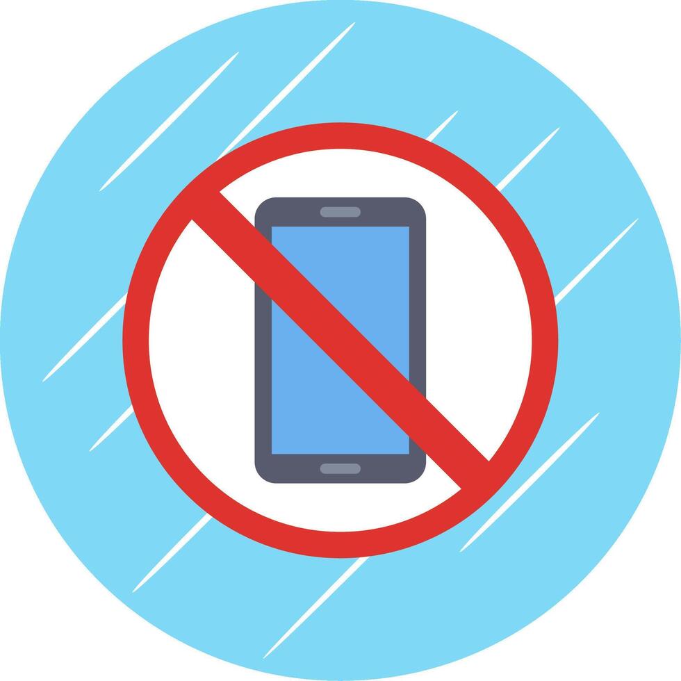 Prohibited Sign Flat Circle Icon Design vector