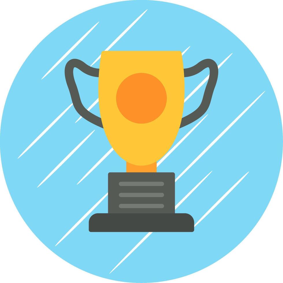 Trophy Flat Circle Icon Design vector