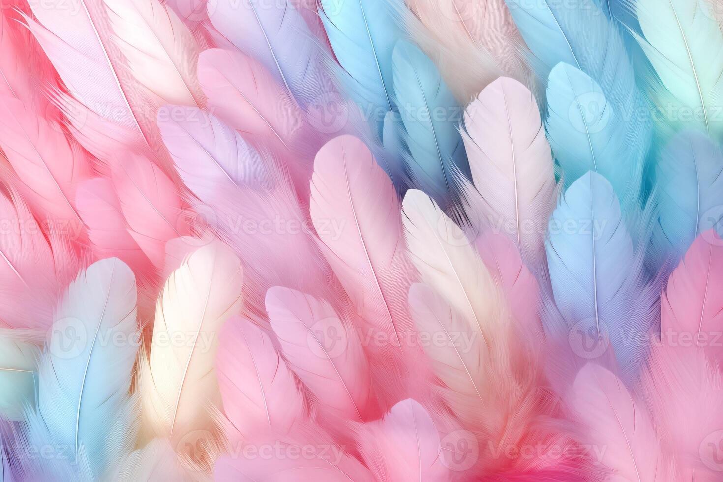 Pastel Feathers Background, pastel color feather abstract background texture, pastel feathers wallpaper, pastel bird feathers pattern, photo