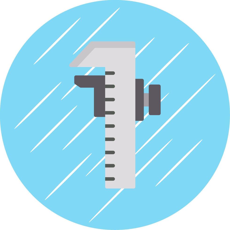 Caliper Flat Circle Icon Design vector