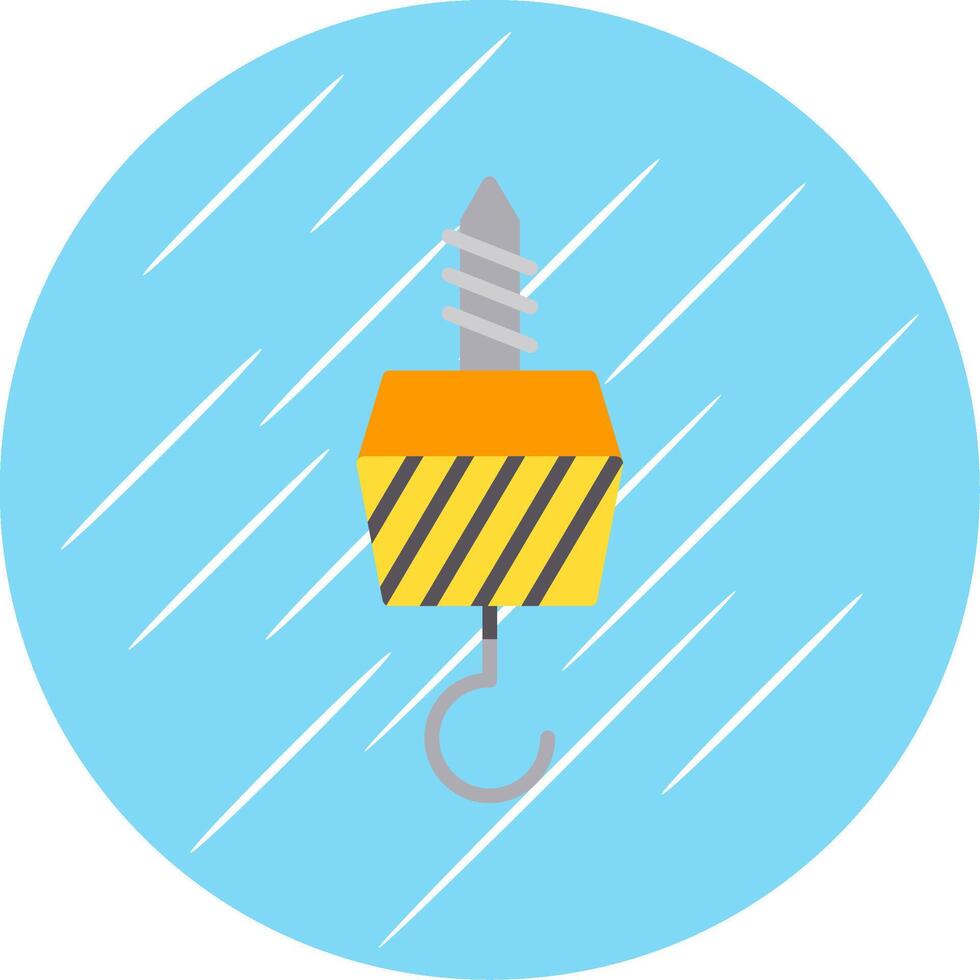 Hook Flat Circle Icon Design vector
