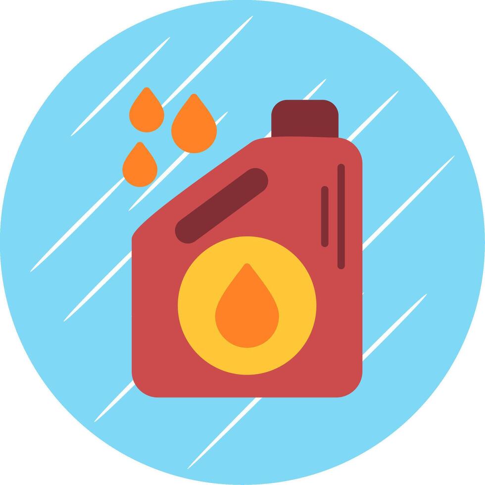 Oil Flat Circle Icon Design vector