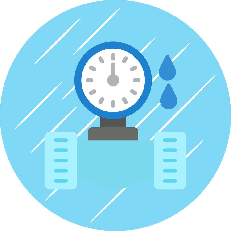 Water Meter Flat Circle Icon Design vector