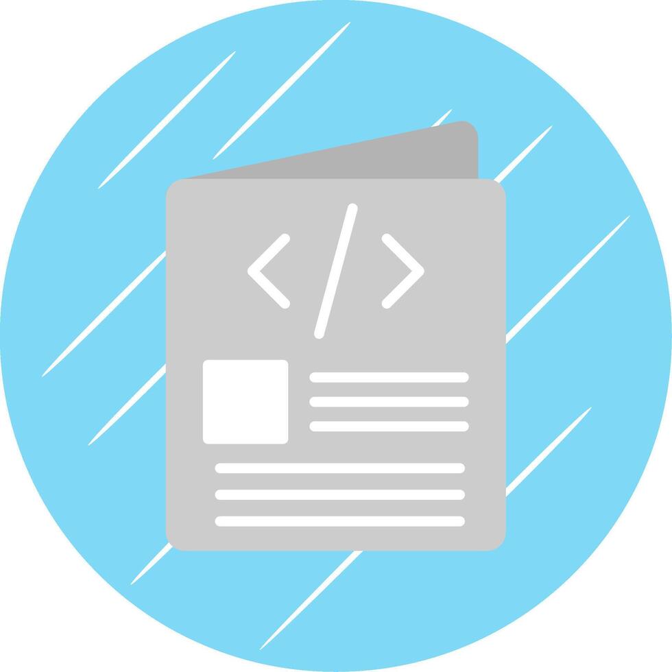 Script Flat Circle Icon Design vector