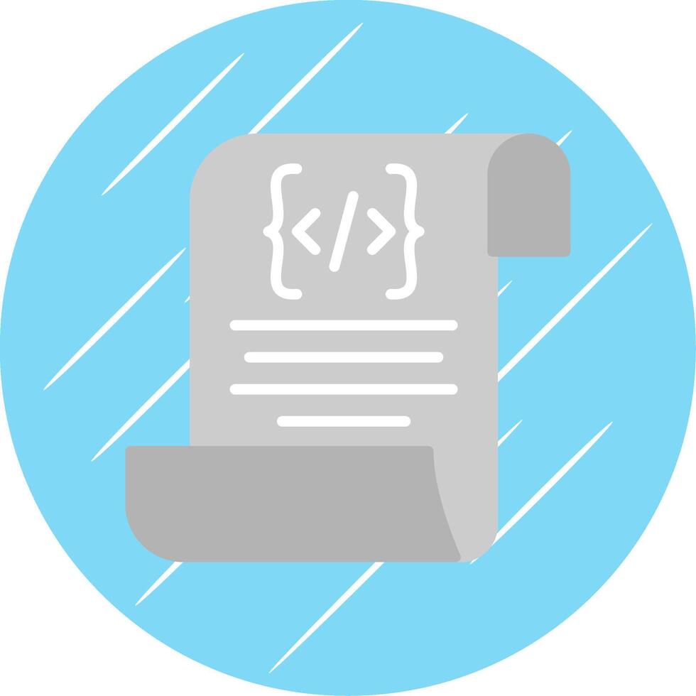 Script Flat Circle Icon Design vector