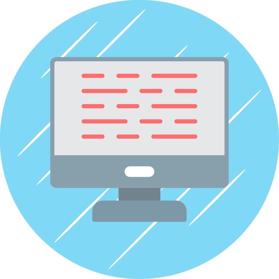 Computer Flat Circle Icon Design vector