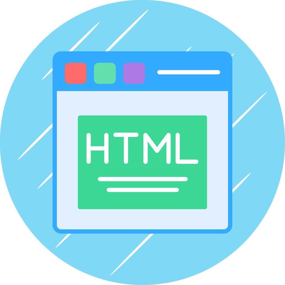 Html Flat Circle Icon Design vector