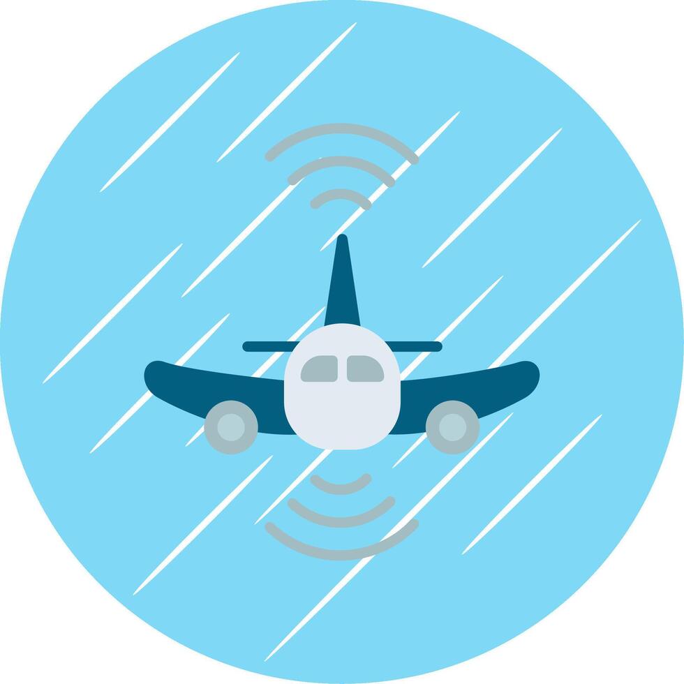 Aeroplane Flat Circle Icon Design vector