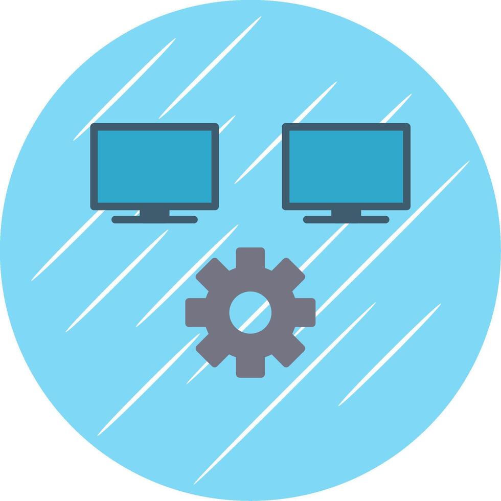 Multitask Flat Circle Icon Design vector