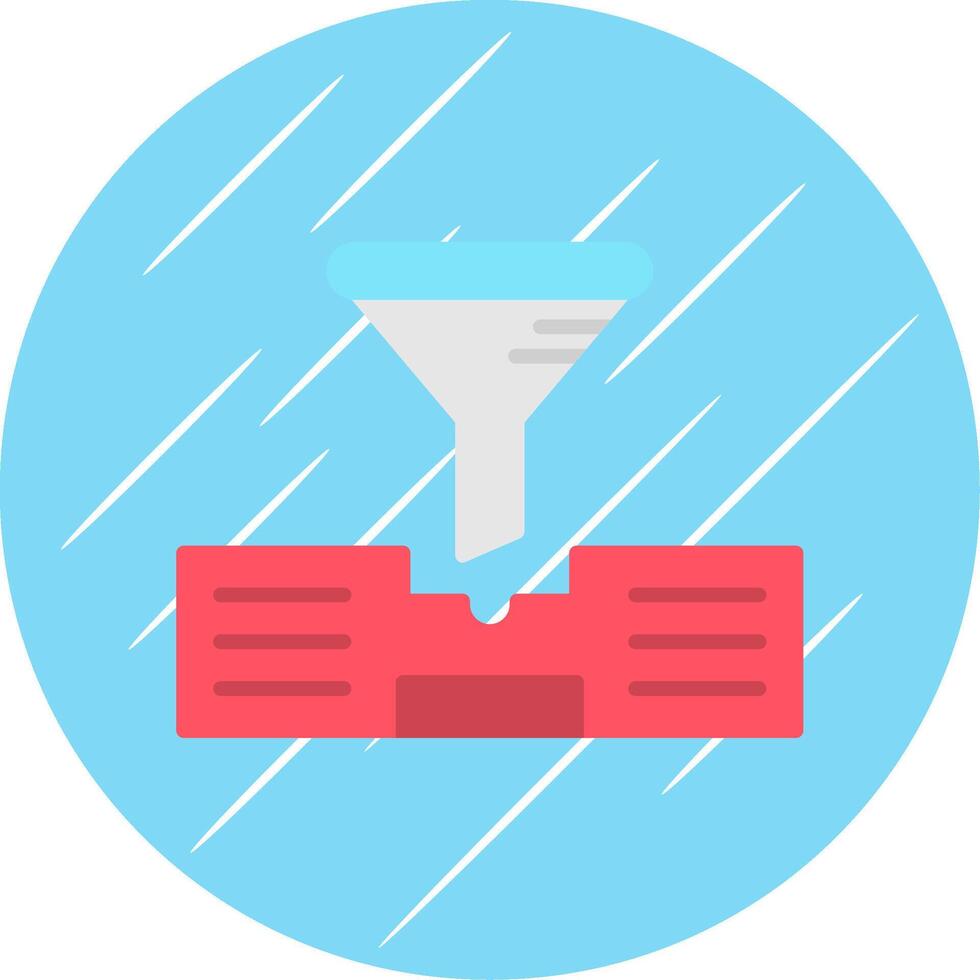 Mail Flat Circle Icon Design vector