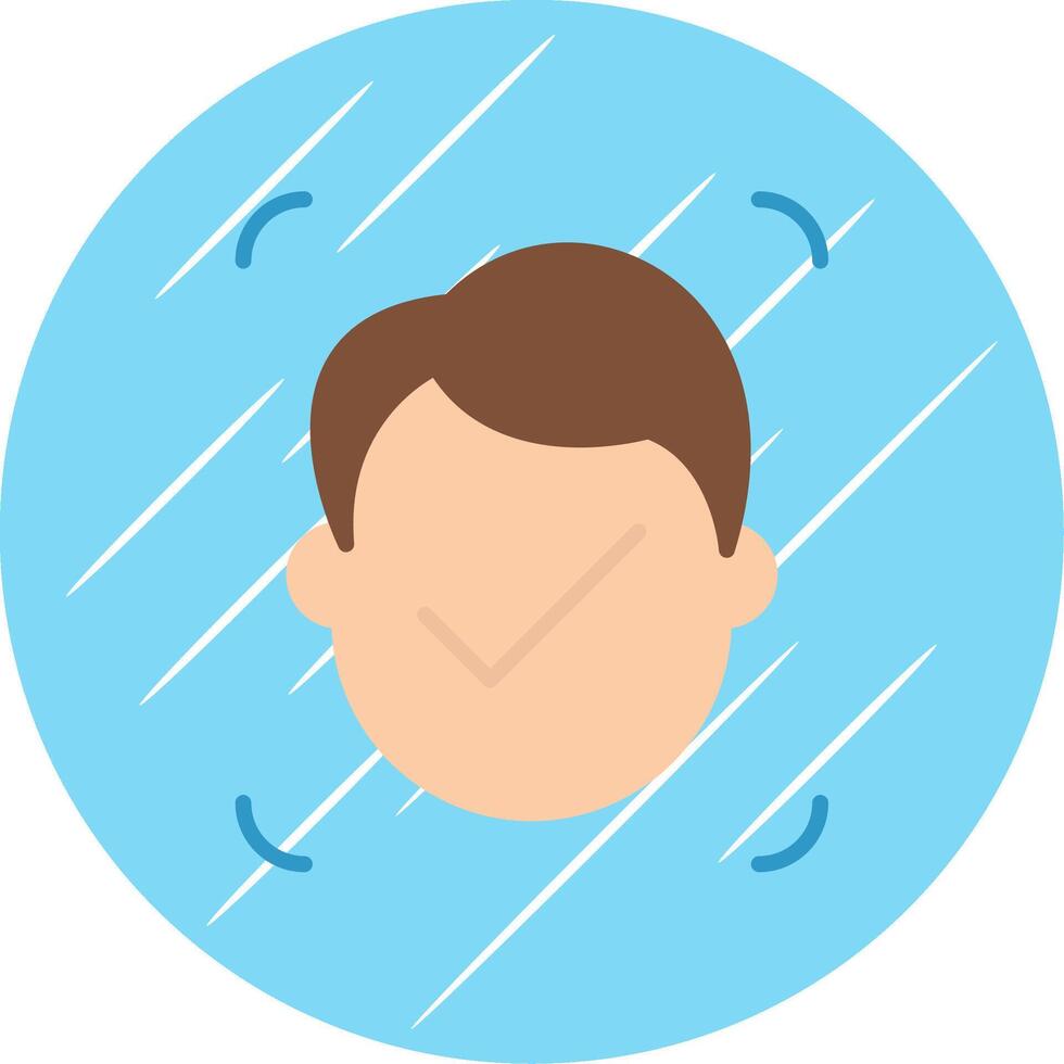 Facial Recognition Flat Circle Icon Design vector