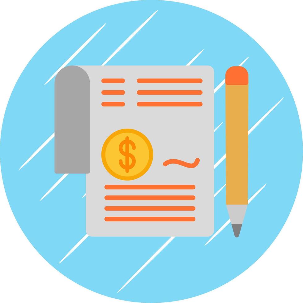 Contract Flat Circle Icon Design vector