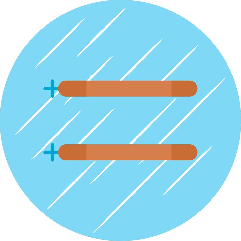 Sticks Flat Circle Icon Design vector
