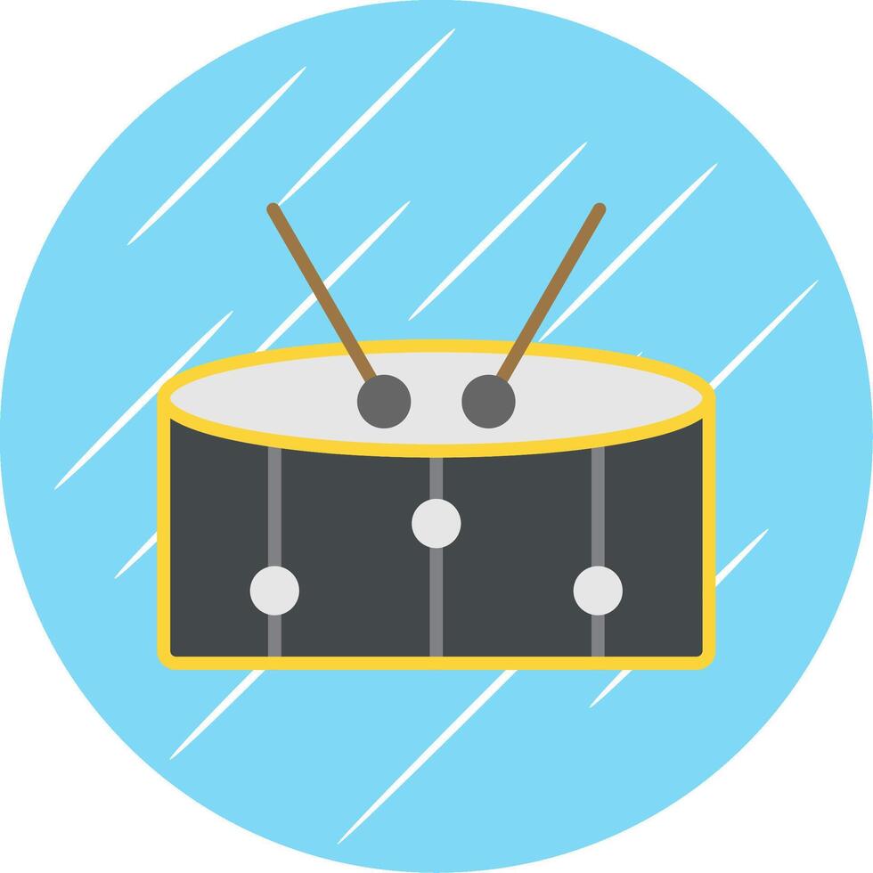Snare Flat Circle Icon Design vector