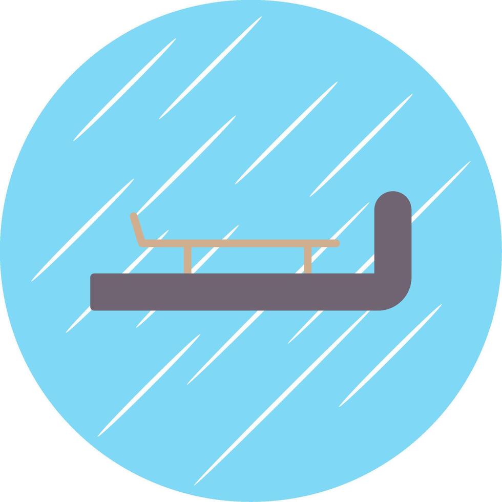 Sledge Flat Circle Icon Design vector