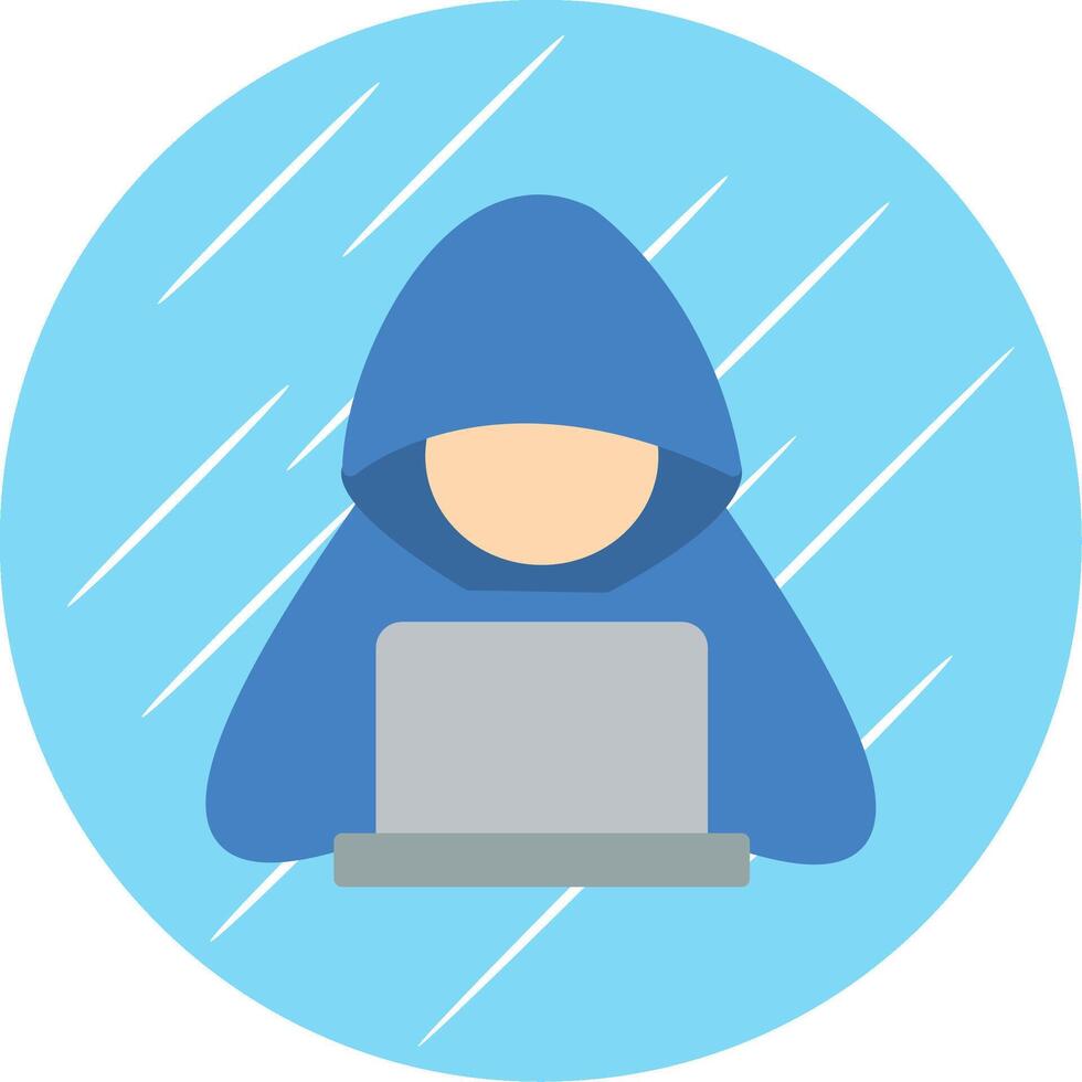 Hacker Flat Circle Icon Design vector