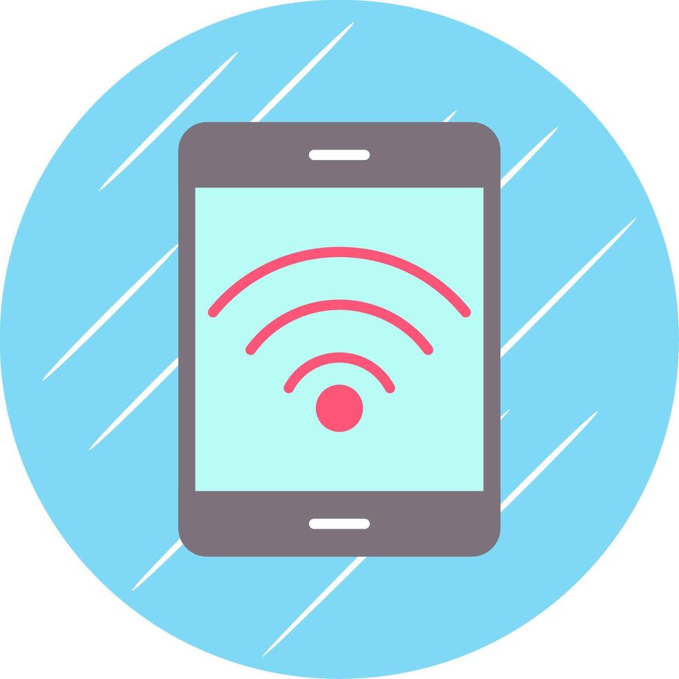 Wifi Flat Circle Icon Design vector