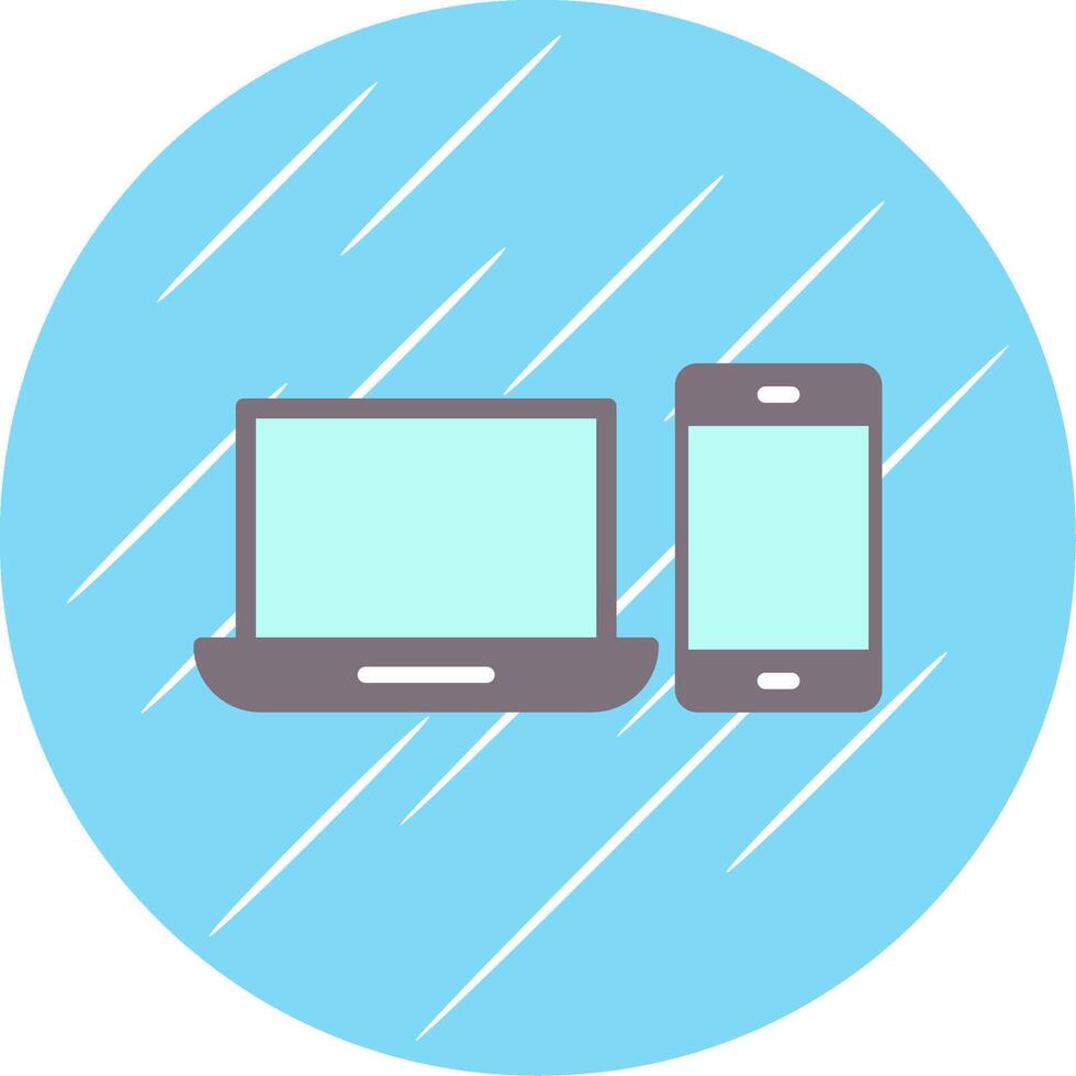 Devices Flat Circle Icon Design vector