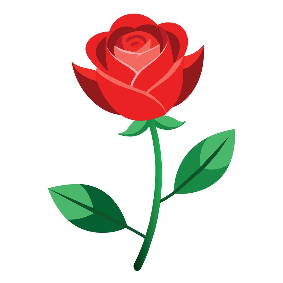 A Hand Holding Rose Flat style illustration vector