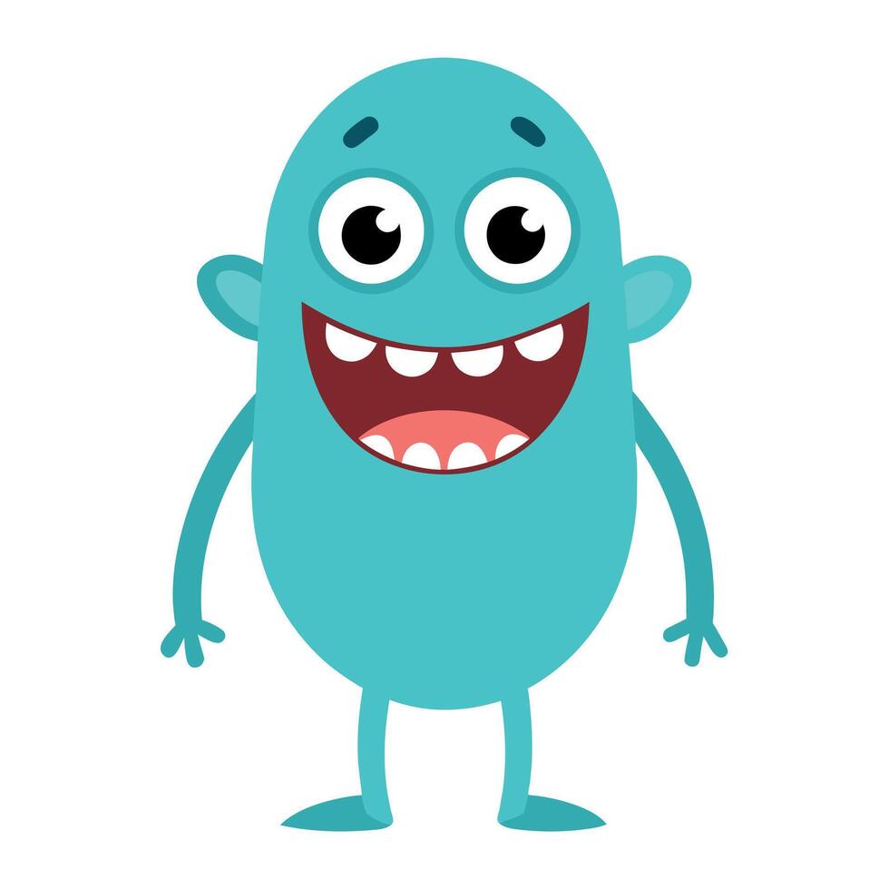 A minimalist Carton Character with smile flat style illustration vector
