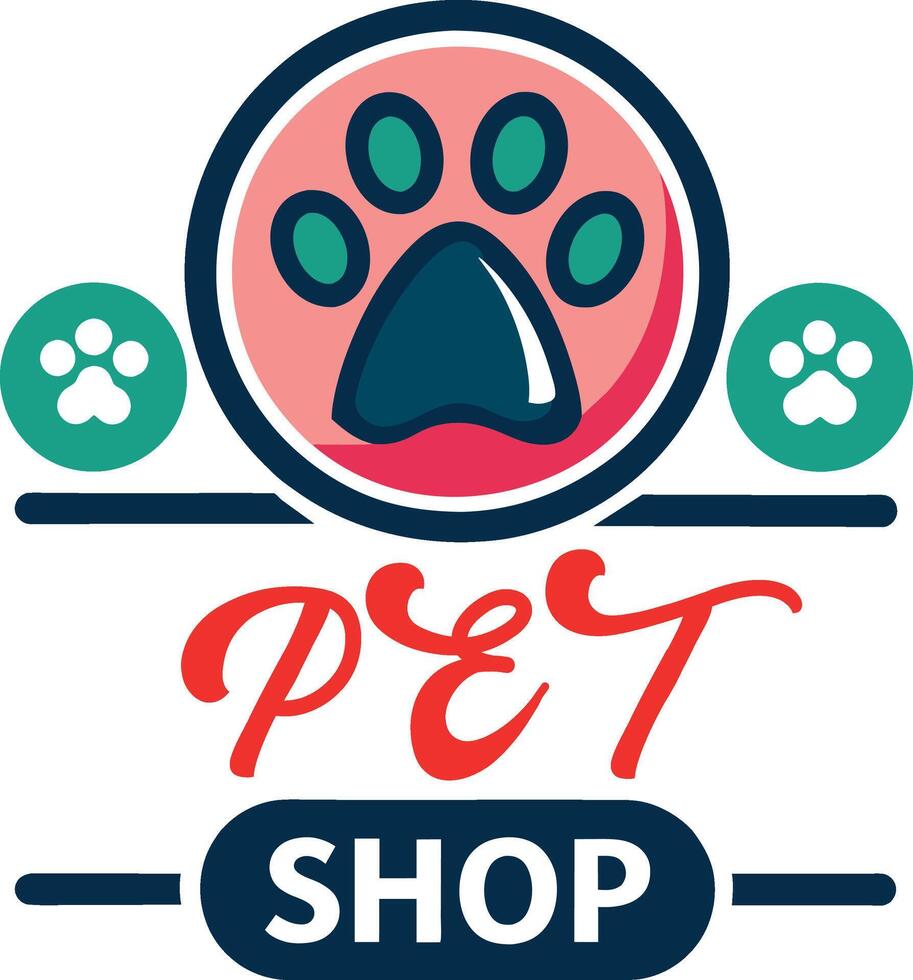 Pet shop logo illustration vector