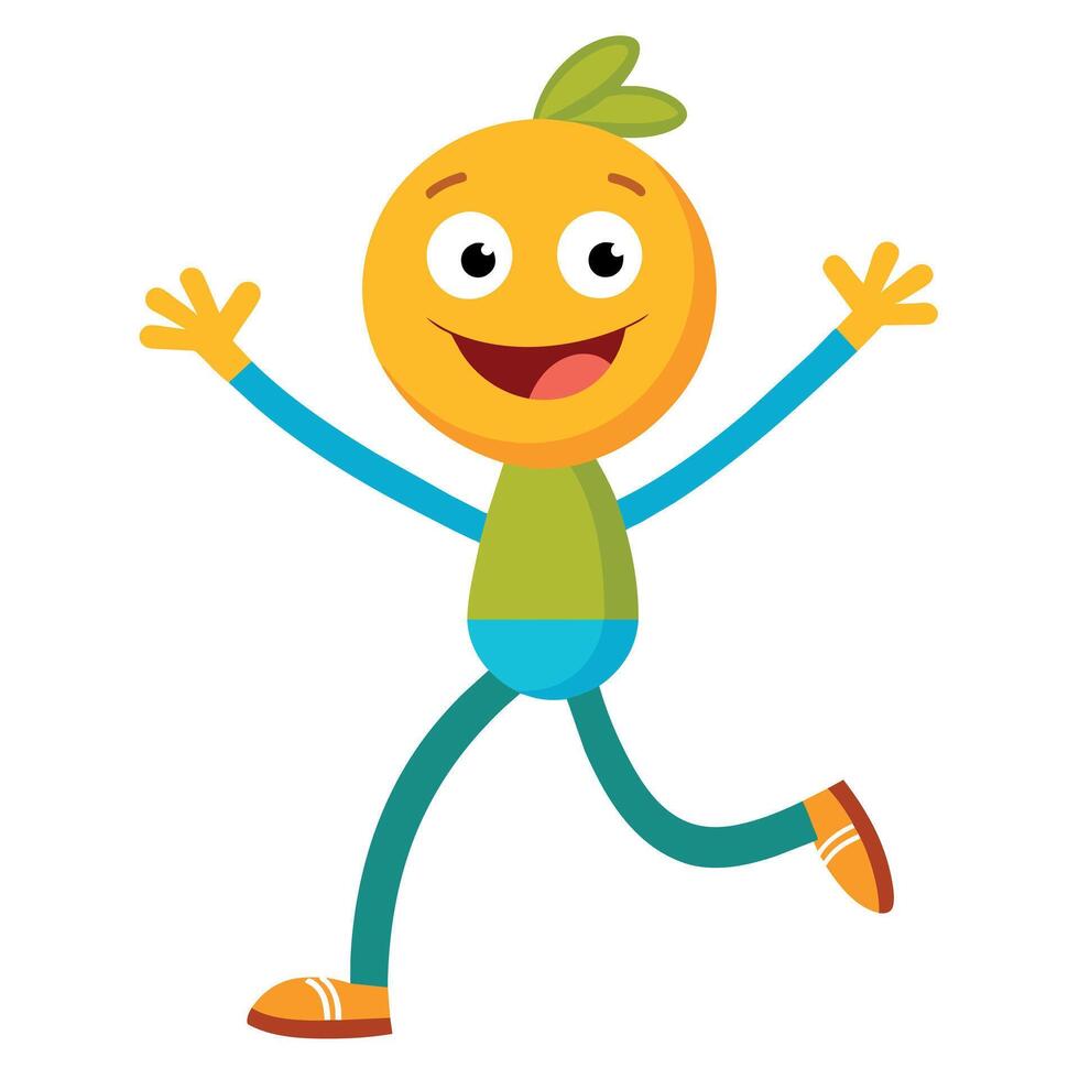 A minimalist Carton Character with smile flat style illustration vector