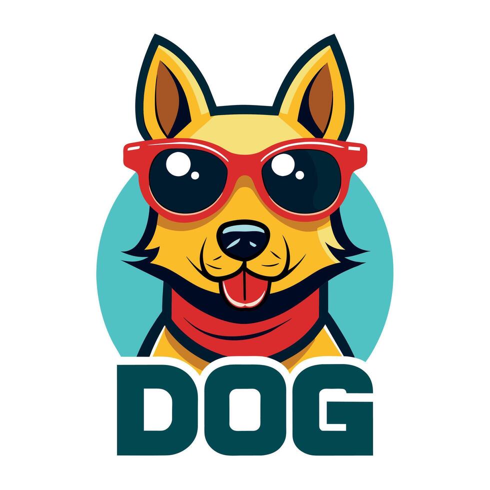 Dog logo illustration, new modern style dog logo vector