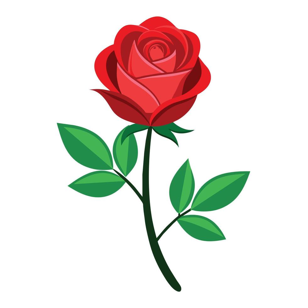 A Hand Holding Rose Flat style illustration vector