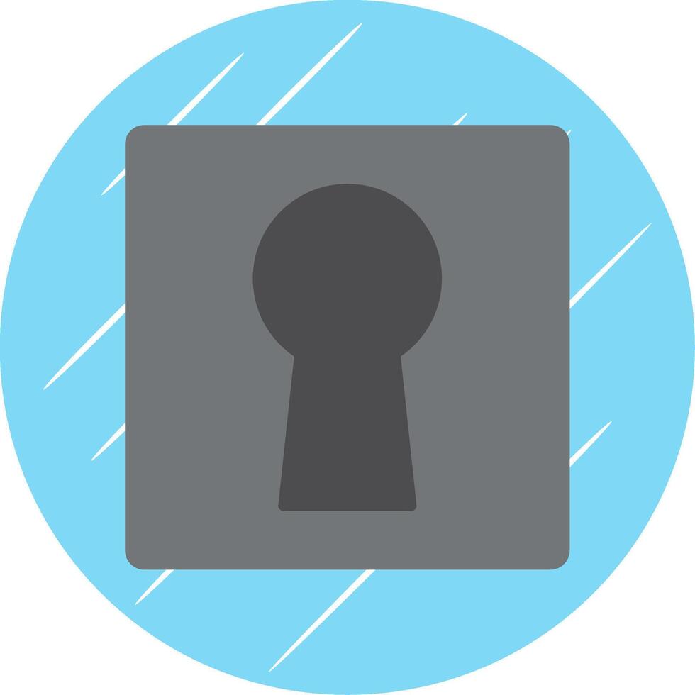 Keyhole Flat Circle Icon Design vector