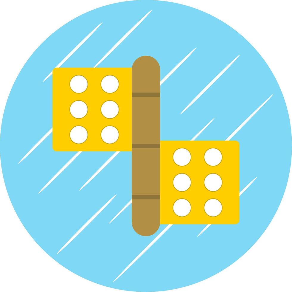 Hinge Flat Circle Icon Design vector