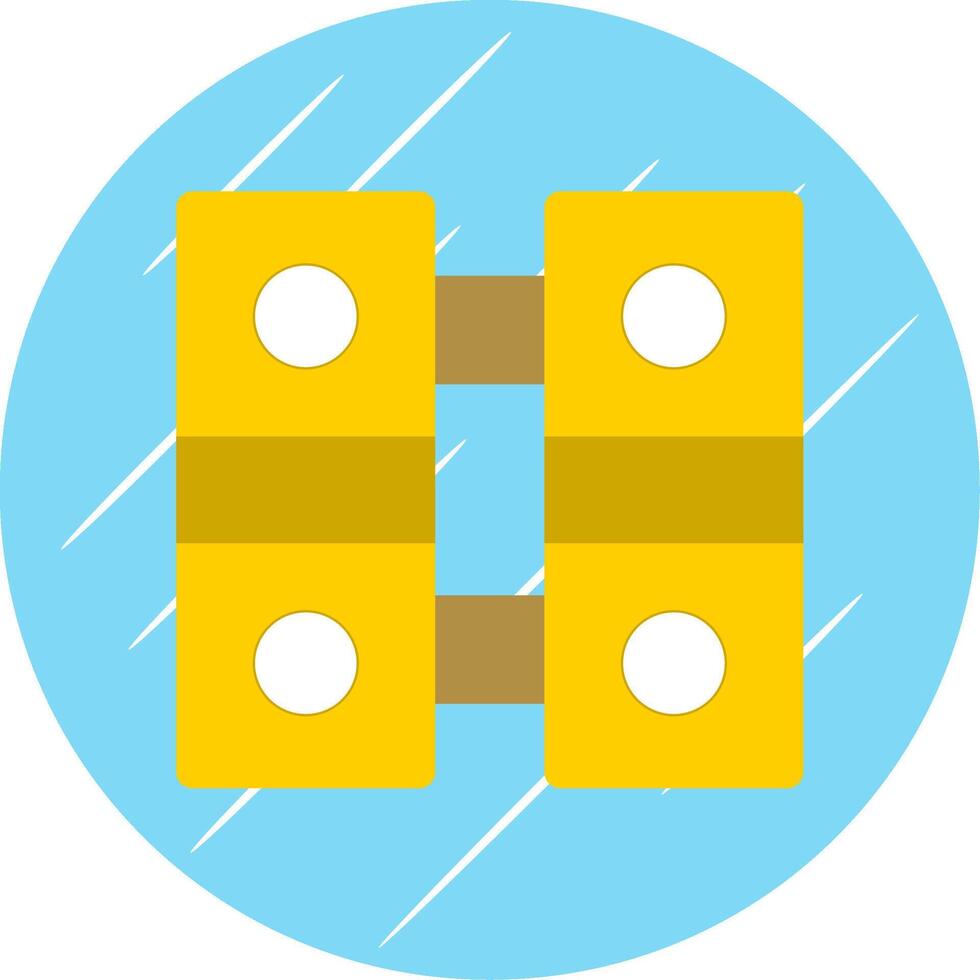 Hinge Flat Circle Icon Design vector