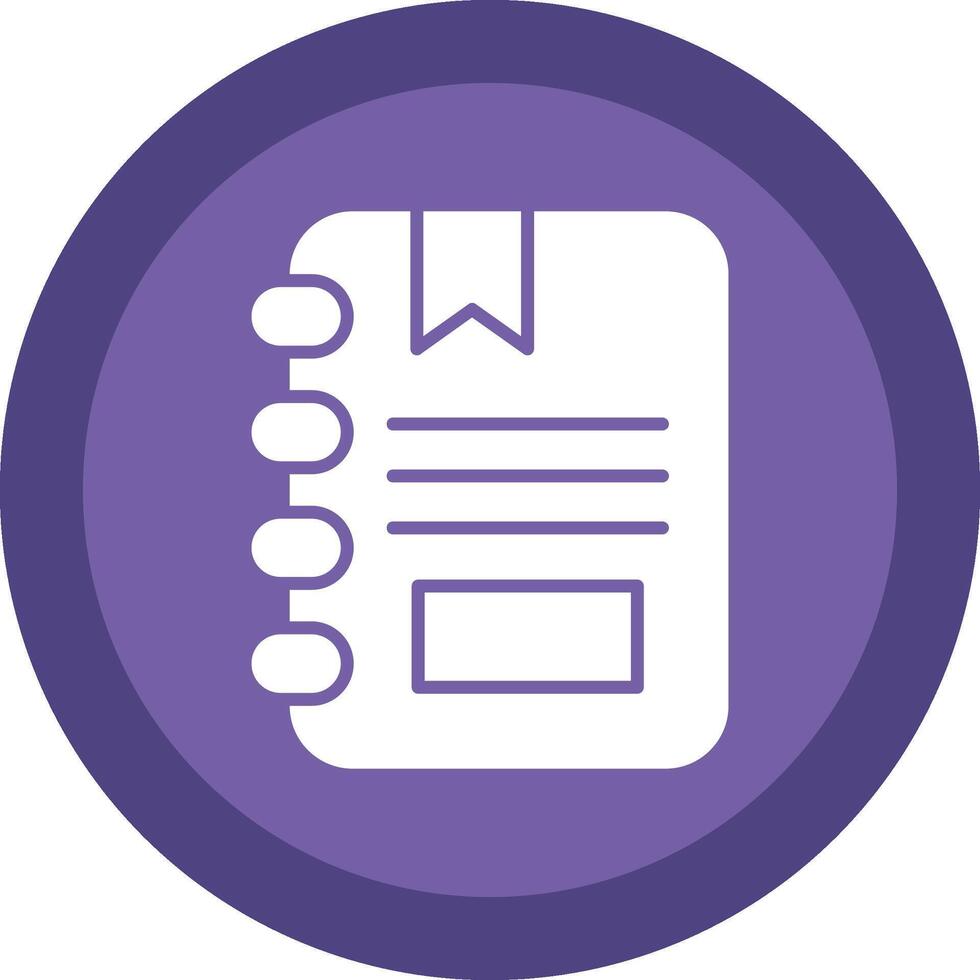 Notebook Line Shadow Circle Icon Design vector