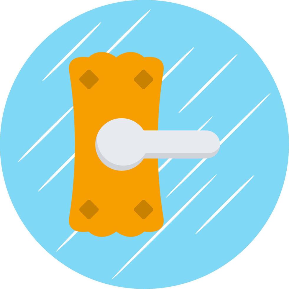 Door Handle Flat Circle Icon Design vector